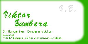 viktor bumbera business card